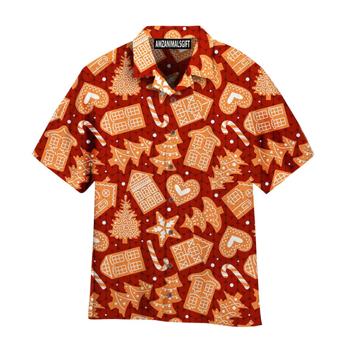 Christmas Funny Cutie Gingerbread Hawaiian Shirt, Perfect Outfit For Men And Women On Summer Tropical Hawaiian Gingerbread Lovers