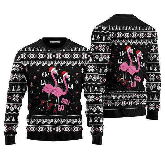 Cute Flamingo Sweater Falalala Mingo, Ugly Sweater For Men & Women, Perfect Outfit For Christmas New Year Autumn Winter