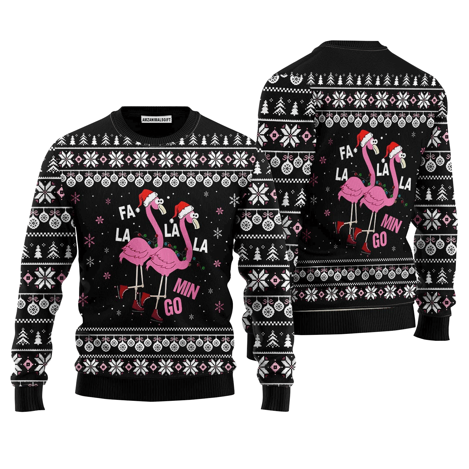 Cute Flamingo Sweater Falalala Mingo, Ugly Sweater For Men & Women, Perfect Outfit For Christmas New Year Autumn Winter