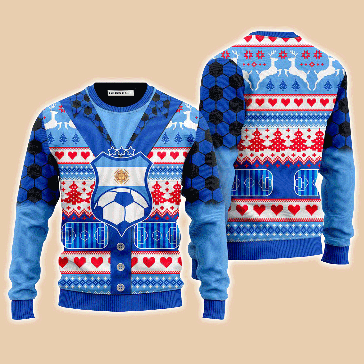 Argentina Football Sweater, Ugly Sweater For Men & Women, Perfect Outfit For Christmas New Year Autumn Winter