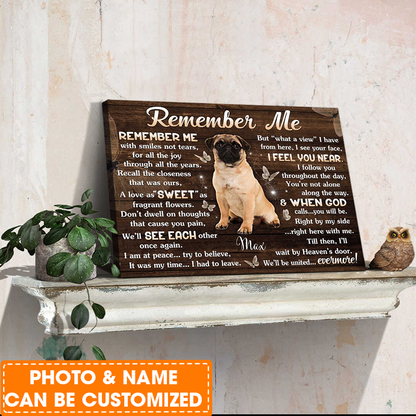Personalized Dog Landscape Canvas, Remember Canvas, Memorial Gifts Sayings For Loss Of Pet Dog Canvas, Perfect Gift For Dog Lovers, Friends, Family