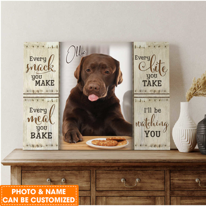 Personalized Dog Landscape Canvas, Custom Your Pet Photo, I’ll be watching you Canvas, Perfect Gift For Dog Lovers, Friend, Family