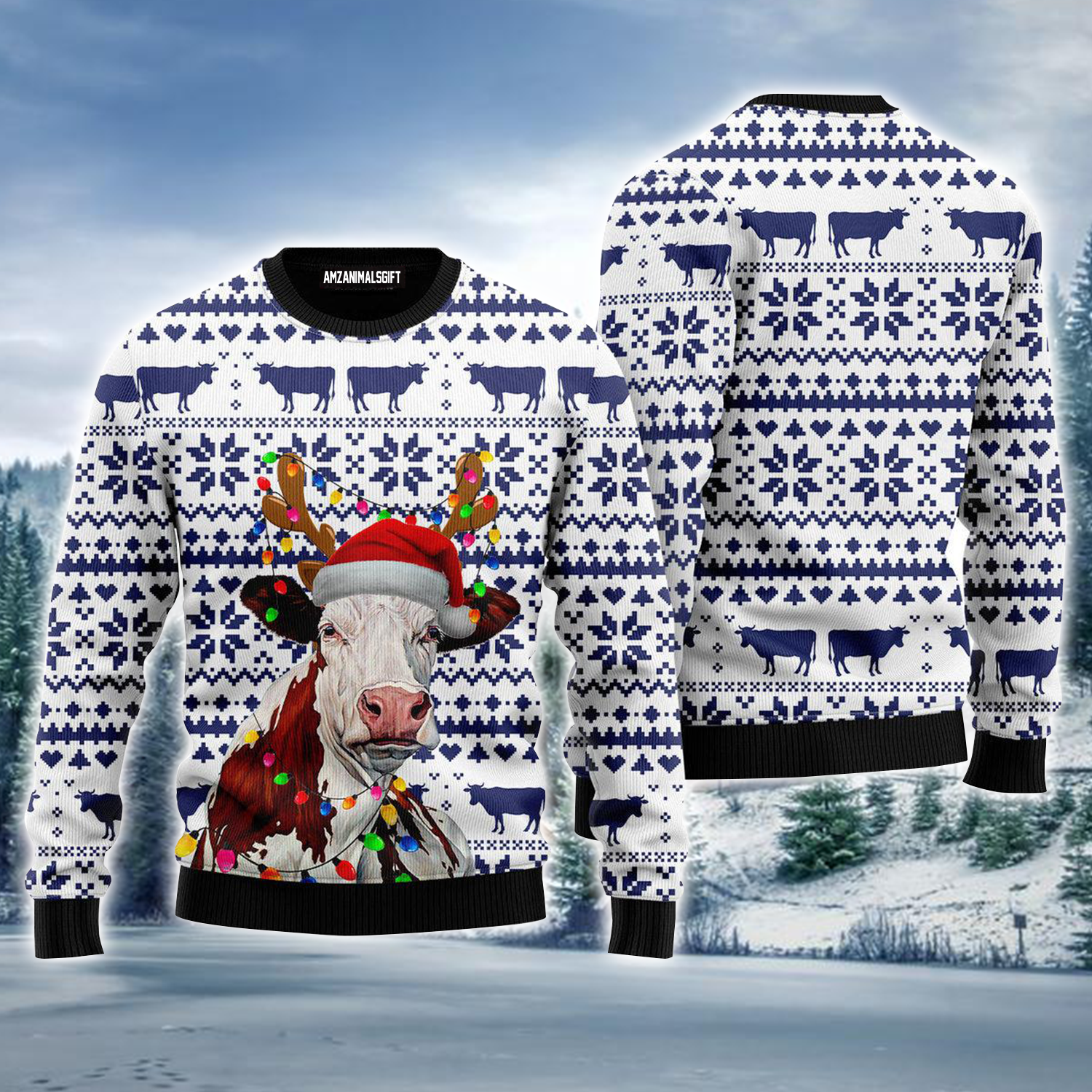 Cow Ugly Sweater, Funny Christmas Cow Ugly Sweater For Men & Women, Perfect Gift For Cow Lovers, Friends, Family