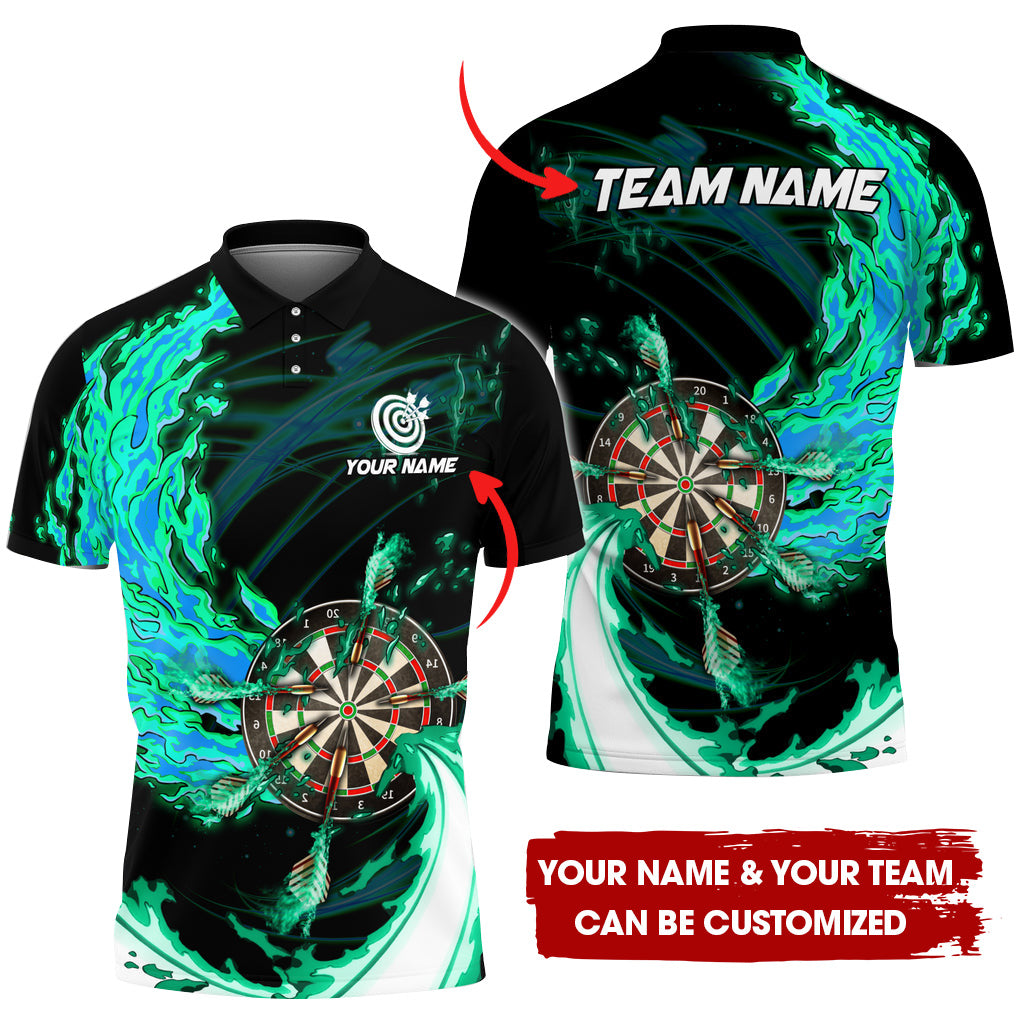 Customized Breath Of Fire Darts Men Polo Shirt, Custom Darts For Team Polo Shirt For Men, Perfect Gift For Darts Lovers, Darts Players