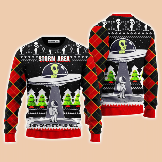 Alien Sweater They Can't Stop US All, Ugly Sweater For Men & Women, Perfect Outfit For Christmas New Year Autumn Winter