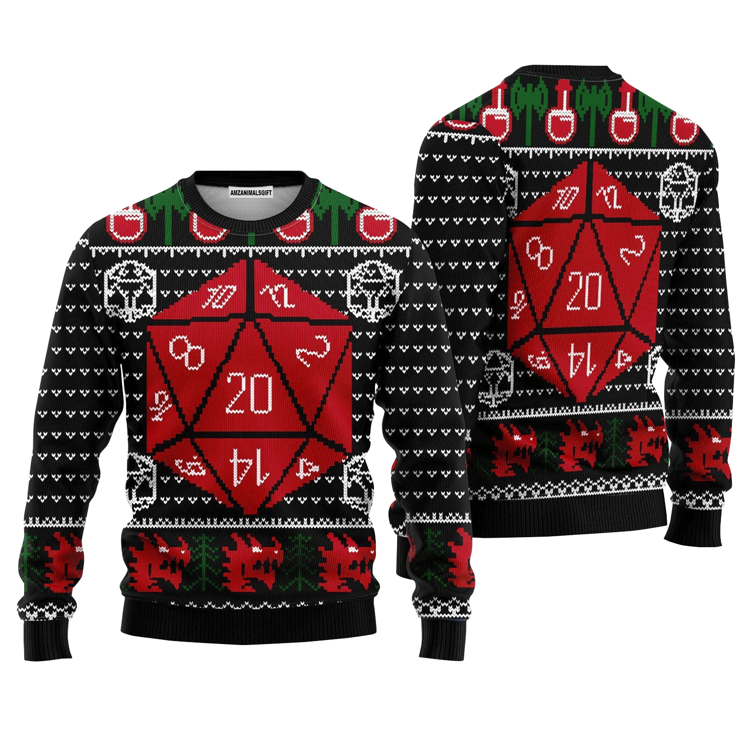 D&D Sweater, Ugly Sweater For Men & Women, Perfect Outfit For Christmas New Year Autumn Winter