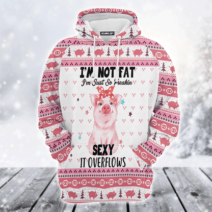 Lovely Pig Premium Christmas Hoodie, I'm just So Freakin Sexy It OverFlows Unisex Hoodie For Men & Women - Perfect Gift For Christmas, Family