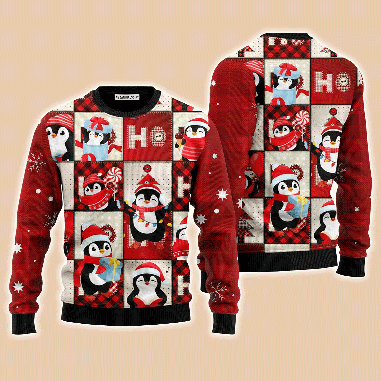 Cute Penguin Sweater, Ugly Sweater For Men & Women, Perfect Outfit For Christmas New Year Autumn Winter