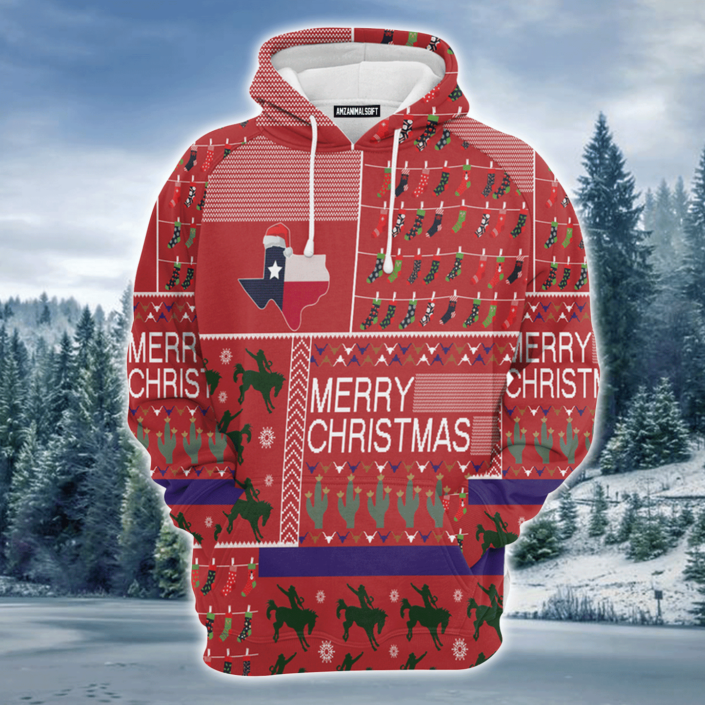 Texas Xmas Premium Christmas Hoodie, Texas Merry Christmas Unisex Hoodie For Men & Women - Perfect Gift For Christmas, Texas Lovers