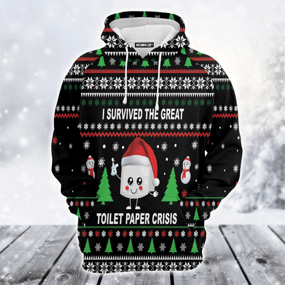 Snowmies Premium Christmas Hoodie, I Survived The Great Toilet Paper Crisis Unisex Hoodie For Men & Women - Perfect Gift For Christmas, Family