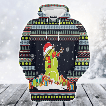 Tennis Premium Christmas Hoodie, Funny Tennis Snowman Unisex Hoodie For Men & Women - Perfect Gift For Christmas, Tennis Lover
