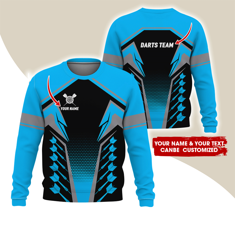 Customized Darts Sweatshirt, Personalized Name & Text Sweatshirt For Men & Women, Perfect Gift For Darts Lovers, Friend, Family