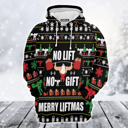Gym Santa Premium Christmas Hoodie, No Lift No Gift Merrt Liftmas Unisex Hoodie For Men & Women - Perfect Gift For Christmas, Family