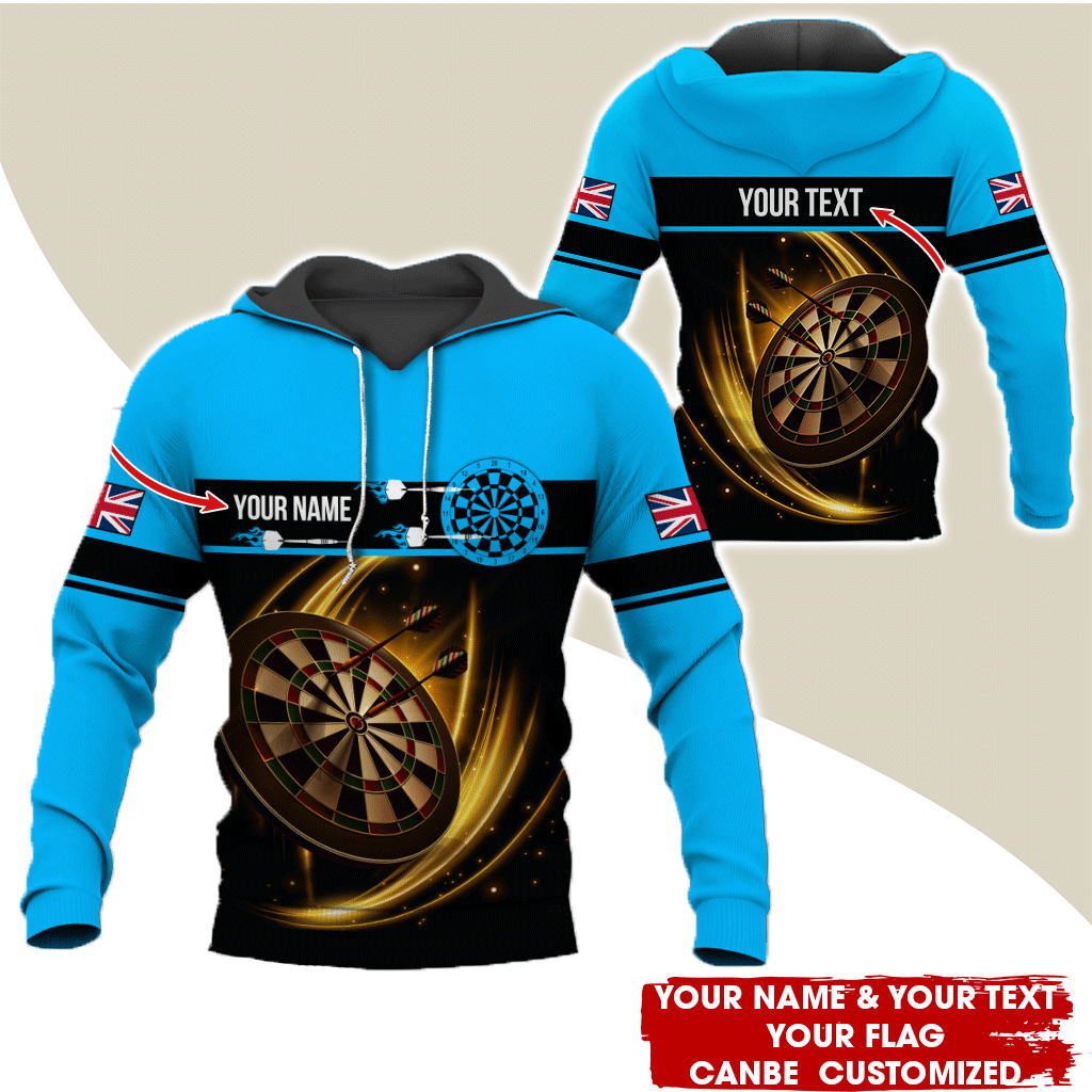 Personalized Darts Premium Hoodie, Custom National Flag Hoodie For Men & Women, Perfect Gift For Darts Lovers, Friend, Family