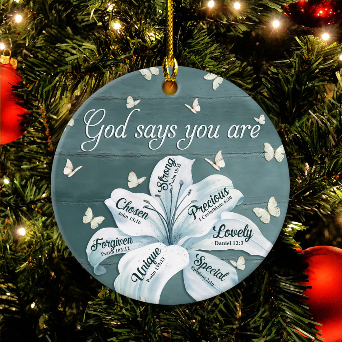 God Says You Are Jesus Circle Ceramic Ornament - Gift For Jesus Lovers, God Faith Believers, God Lovers