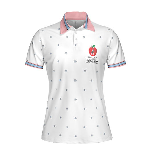Biology Teacher Women Polo Shirt, I Love Biology Short  Women Polo Shirt - Best Gift For Biology Teachers, Family, Friends