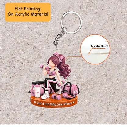 Personalized Fitness Christmas Flat Printed Acrylic Ornament, Lunge Workout Setup, Custom Ornament Christmas Gift, Keychain Fitness, Car Ornament Fitness
