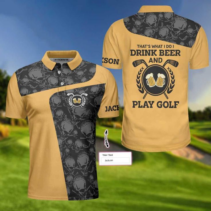 Customized Golf Polo Shirt, Drink Beer & Play Golf Custom Polo Shirt, Personalized Drinking Golf Shirt - Perfect Gift For Men, Golf Lovers