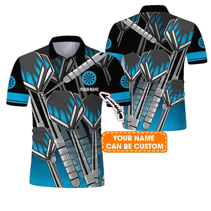 Customized Name Darts Polo Shirt, Personalized Name Darts And Target Uniforms Polo Shirt For Men - Perfect Gift For Darts Lovers, Darts Team Players
