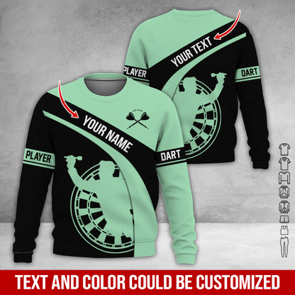 Customized Name & Text Darts Sweatshirt, Personalized Name Darts Player Sweatshirt For Men & Women - Gift For Darts Lovers, Darts Players