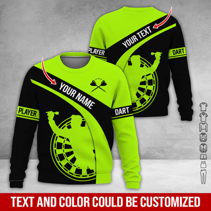 Customized Name & Text Darts Sweatshirt, Personalized Name Darts Player Sweatshirt For Men & Women - Gift For Darts Lovers, Darts Players