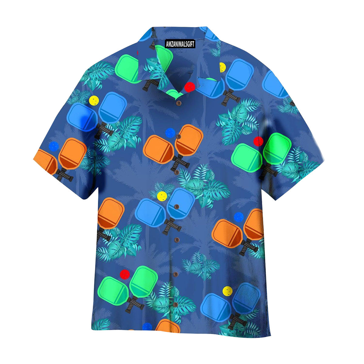 Pickleball Tropical Hawaiian Shirt, Perfect Outfit For Men And Women On Summer Tropical Hawaiian Pickleball Lovers