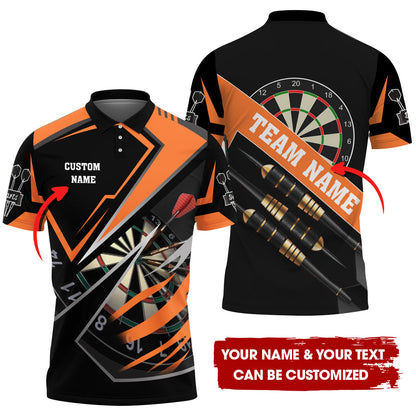Customized Darts Men Polo Shirt, Personalized Darts For Team Multicolor Polo Shirt For Men, Perfect Gift For Darts Lovers, Darts Players