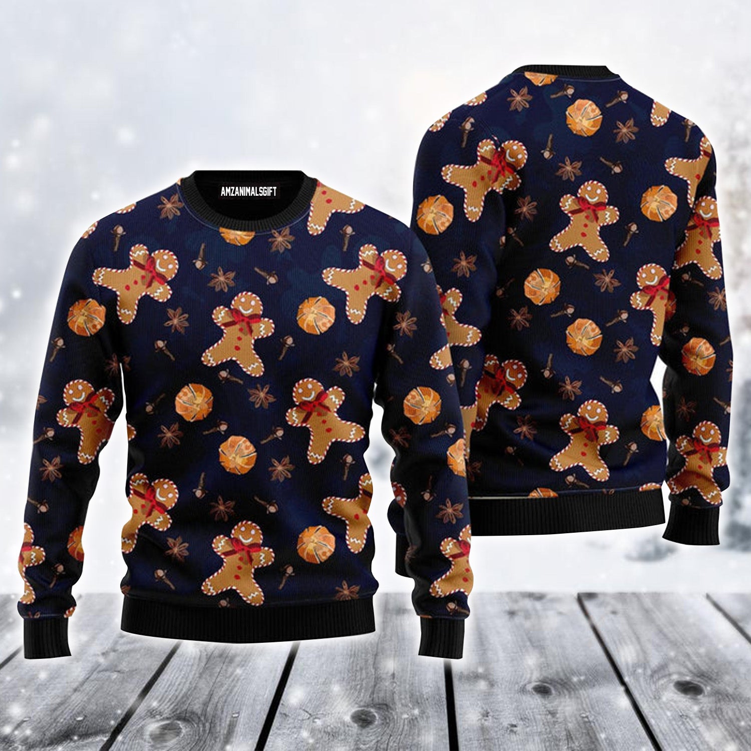 Gingerbread For Great Night Pattern Urly Christmas Sweater, Christmas Sweater For Men & Women - Perfect Gift For Christmas, Family, Friends