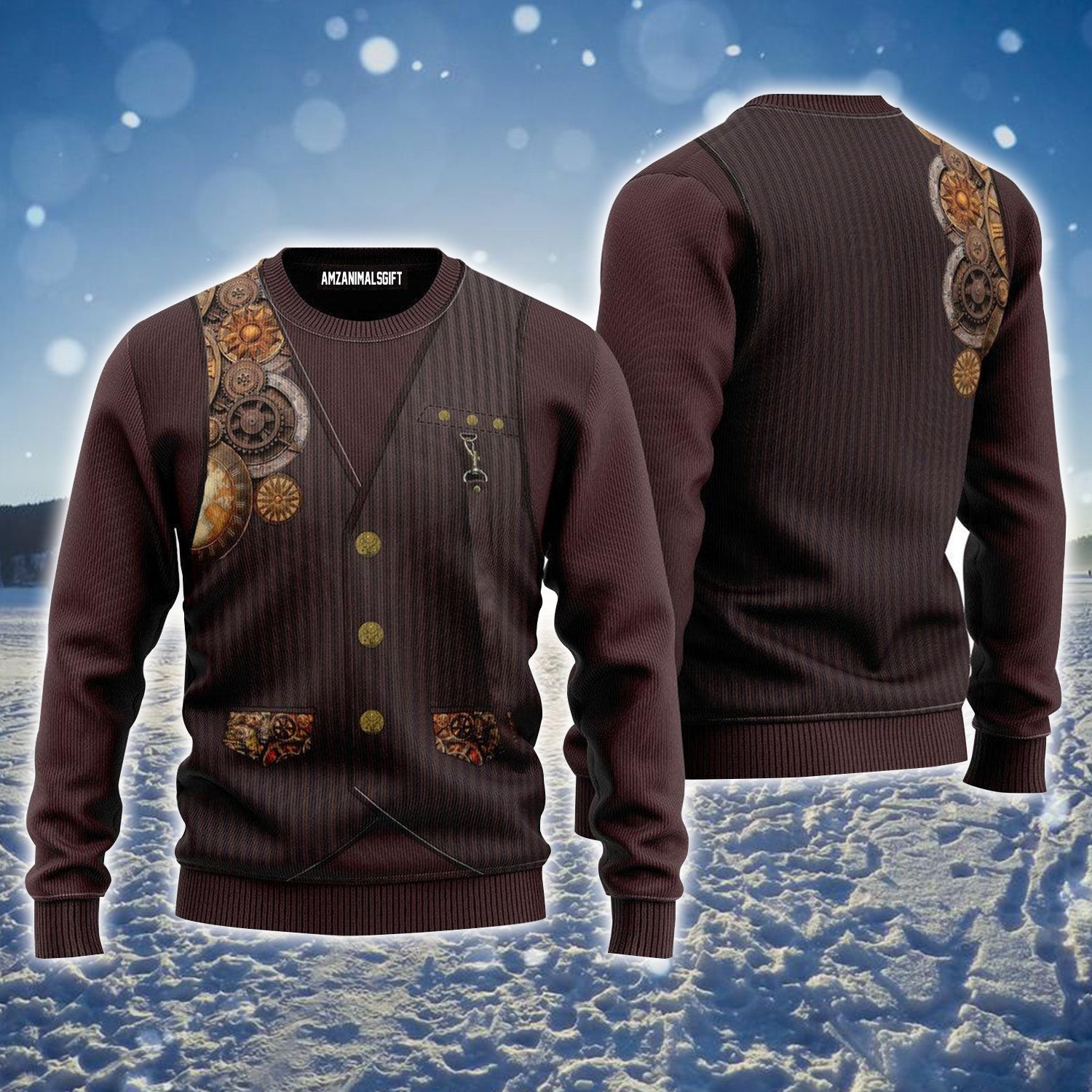 Steampunk Mechanic Ugly Sweater For Men & Women, Perfect Outfit For Christmas New Year Autumn Winter