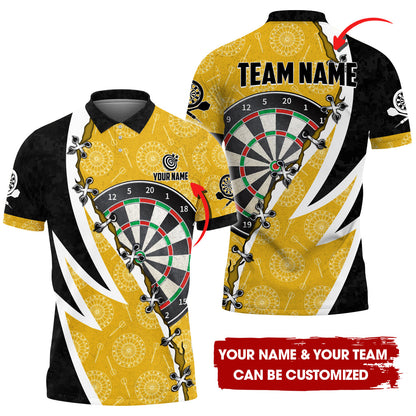 Customized Wing Darts Men Polo Shirt, Custom Darts For Team Polo Shirt For Men, Perfect Gift For Darts Lovers, Darts Players