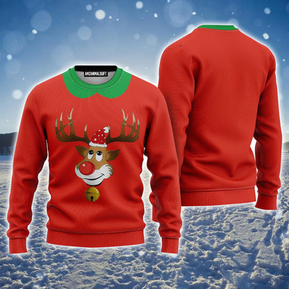 Reindeer Merry Christmas Ugly Christmas Sweater For Men & Women, Perfect Outfit For Christmas New Year Autumn Winter