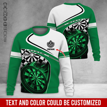 Personalized Name Darts Sweatshirt, Customized Name Darts Team Uniform Sweatshirt For Men & Women - Gift For Darts Lovers, Darts Players