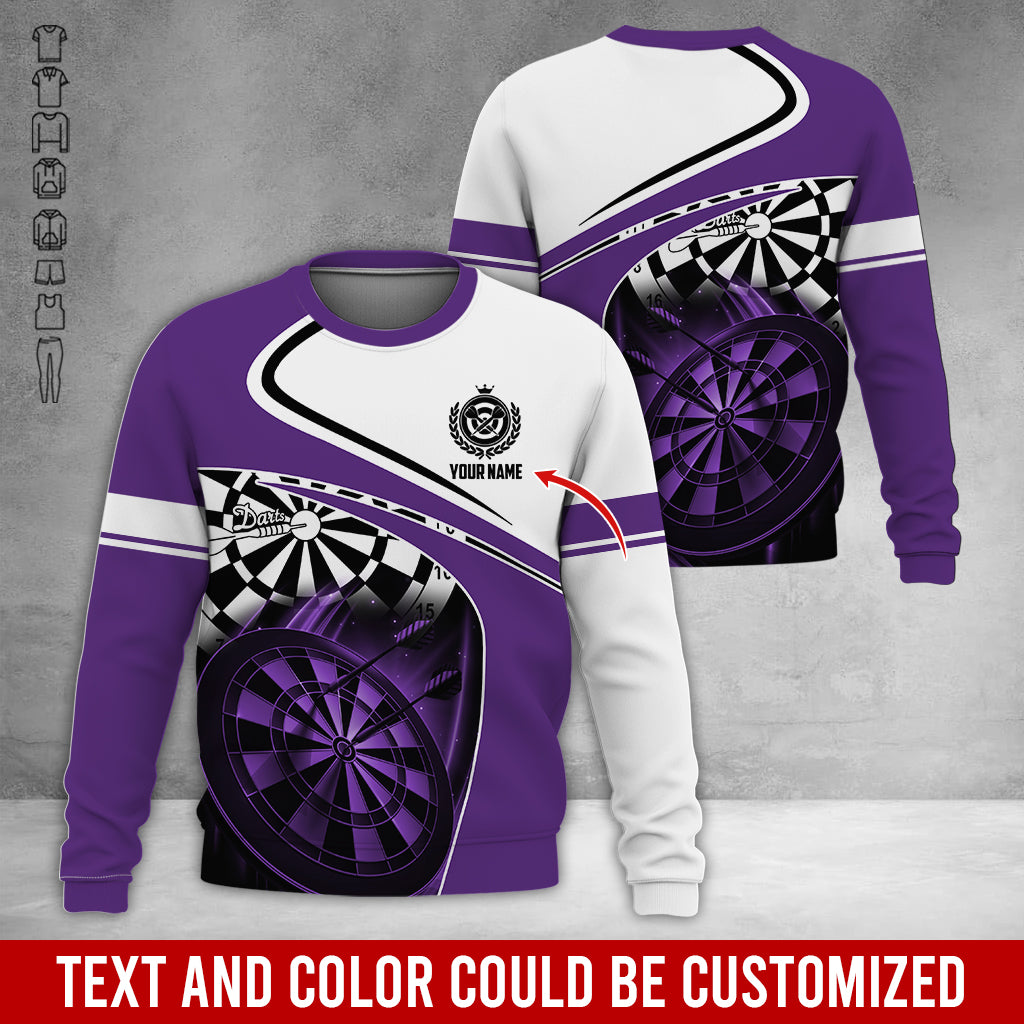 Personalized Name Darts Sweatshirt, Customized Name Darts Team Uniform Sweatshirt For Men & Women - Gift For Darts Lovers, Darts Players