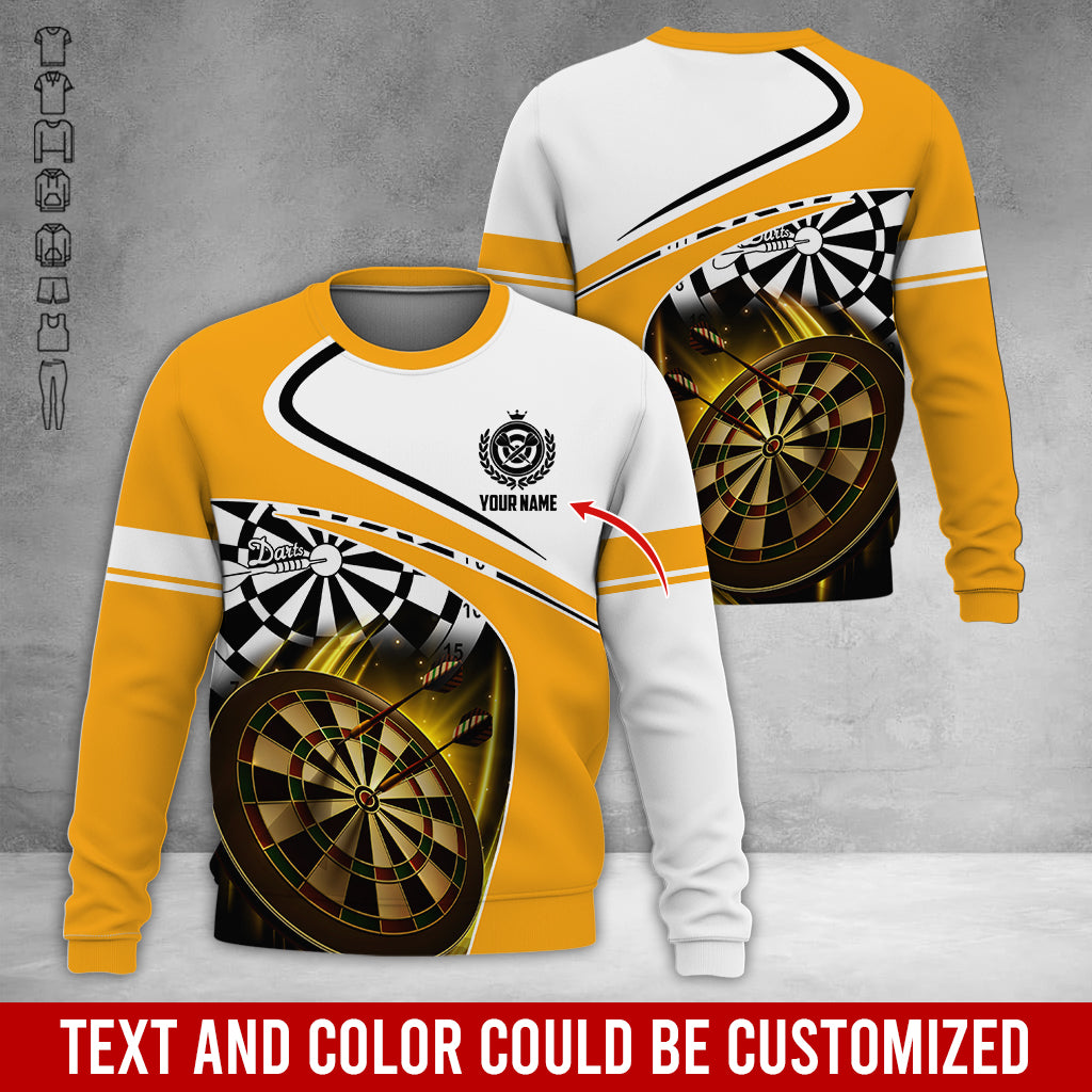 Personalized Name Darts Sweatshirt, Customized Name Darts Team Uniform Sweatshirt For Men & Women - Gift For Darts Lovers, Darts Players