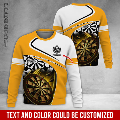 Personalized Name Darts Sweatshirt, Customized Name Darts Team Uniform Sweatshirt For Men & Women - Gift For Darts Lovers, Darts Players