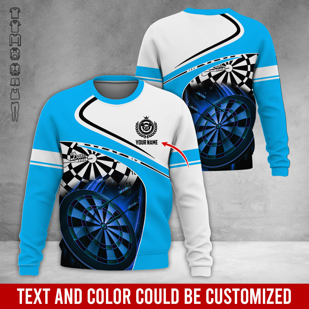 Personalized Name Darts Sweatshirt, Customized Name Darts Team Uniform Sweatshirt For Men & Women - Gift For Darts Lovers, Darts Players