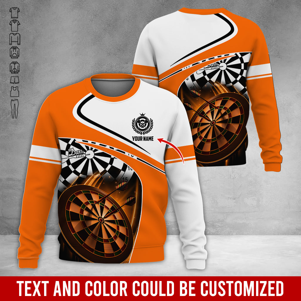 Personalized Name Darts Sweatshirt, Customized Name Darts Team Uniform Sweatshirt For Men & Women - Gift For Darts Lovers, Darts Players