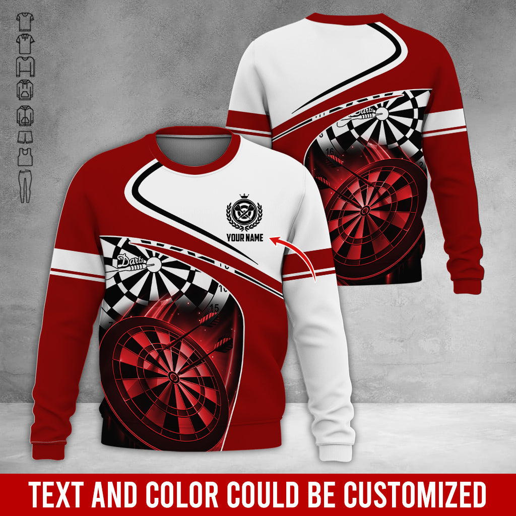Personalized Name Darts Sweatshirt, Customized Name Darts Team Uniform Sweatshirt For Men & Women - Gift For Darts Lovers, Darts Players