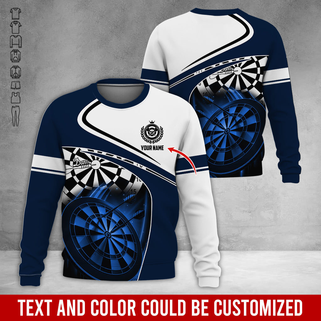 Personalized Name Darts Sweatshirt, Customized Name Darts Team Uniform Sweatshirt For Men & Women - Gift For Darts Lovers, Darts Players