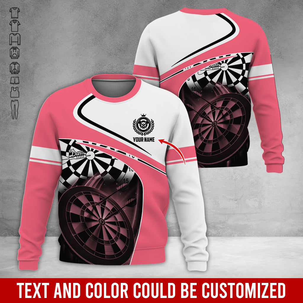 Personalized Name Darts Sweatshirt, Customized Name Darts Team Uniform Sweatshirt For Men & Women - Gift For Darts Lovers, Darts Players