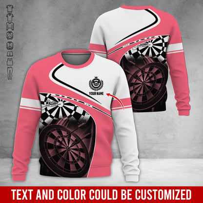 Personalized Name Darts Sweatshirt, Customized Name Darts Team Uniform Sweatshirt For Men & Women - Gift For Darts Lovers, Darts Players