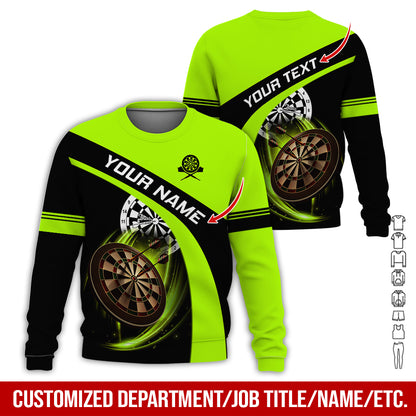 Customized Name & Text Darts Sweatshirt, Custom Darts Sweatshirt For Men & Women - Gift For Darts Lovers, Darts Players