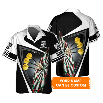 Darts Hawaiian Shirt Custom Name, Darts Target Personalized Aloha Hawaiian Shirts - Gift For Friend, Family