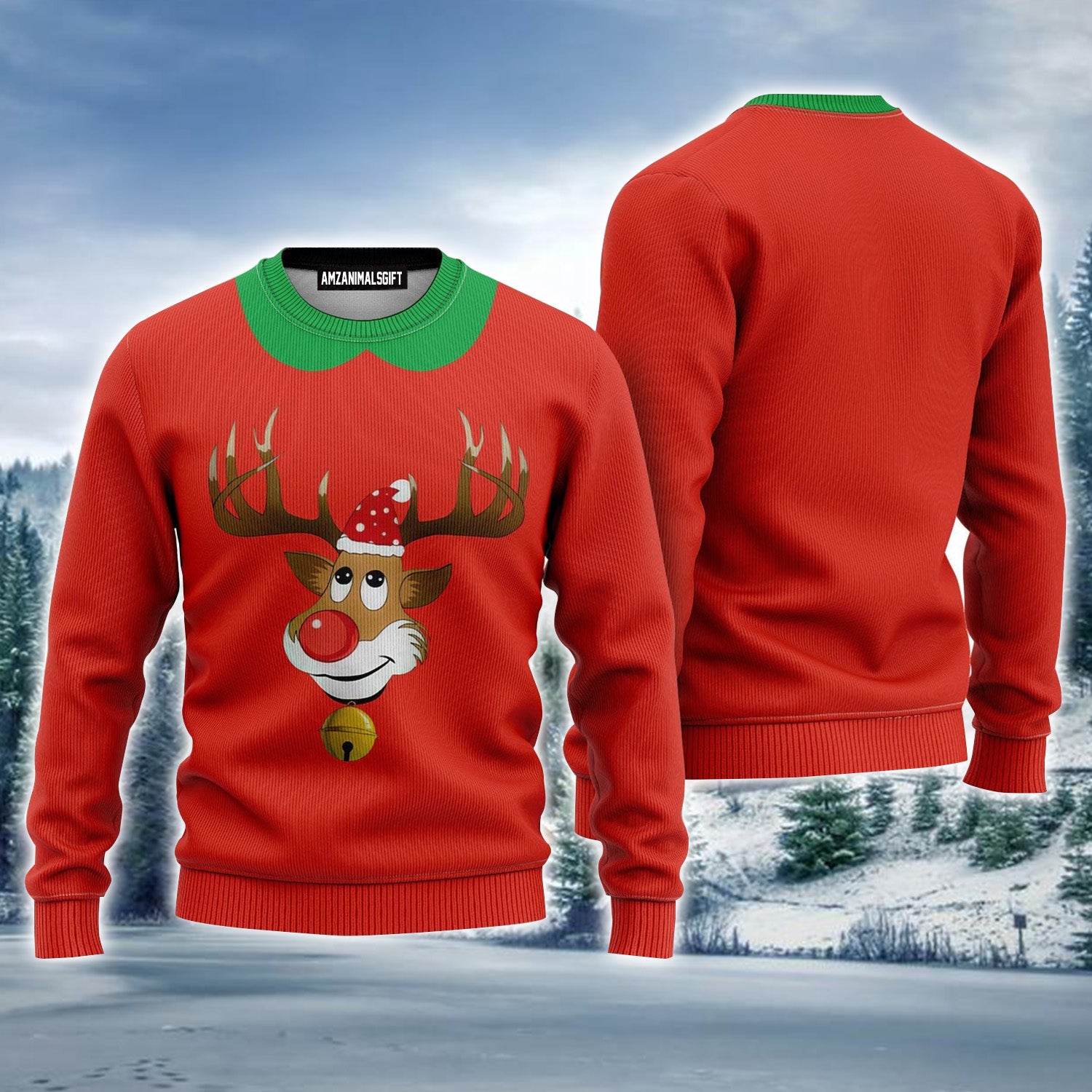 Reindeer Merry Christmas Ugly Christmas Sweater For Men & Women, Perfect Outfit For Christmas New Year Autumn Winter
