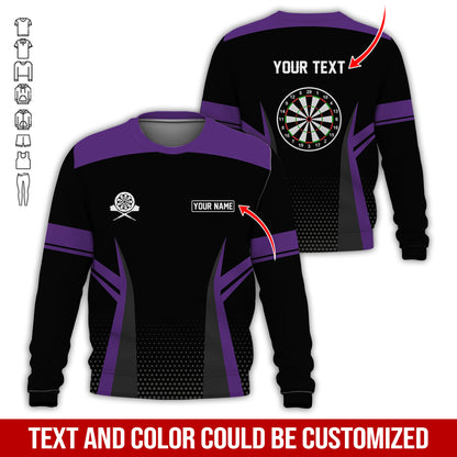 Customized Name & Text Darts Sweatshirt, Personalized Name & Text Darts Sweatshirt For Men & Women - Gift For Darts Lovers, Darts Players