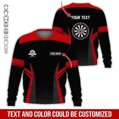 Customized Name & Text Darts Sweatshirt, Personalized Name & Text Darts Sweatshirt For Men & Women - Gift For Darts Lovers, Darts Players