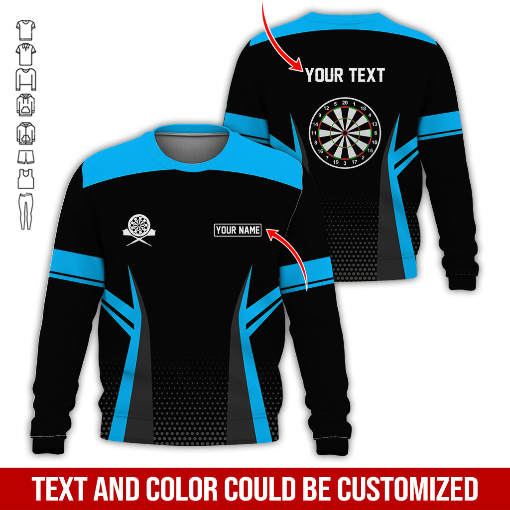 Customized Name & Text Darts Sweatshirt, Personalized Name & Text Darts Sweatshirt For Men & Women - Gift For Darts Lovers, Darts Players