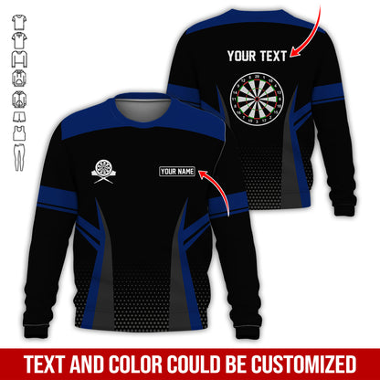 Customized Name & Text Darts Sweatshirt, Personalized Name & Text Darts Sweatshirt For Men & Women - Gift For Darts Lovers, Darts Players