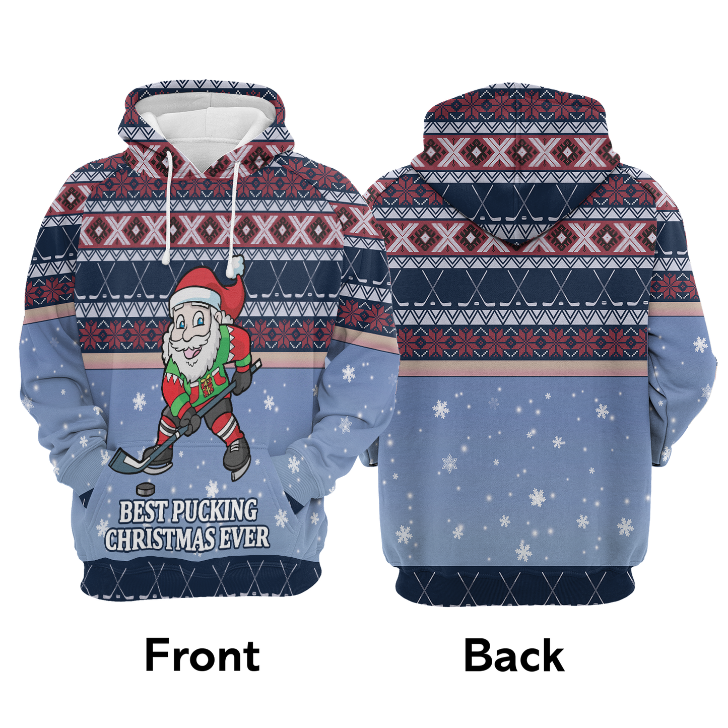 Santa Hockey Premium Christmas Hoodie, Best Pucking Christmas Ever Unisex Hoodie For Men & Women - Perfect Gift For Christmas, Friends, Hockey Lovers