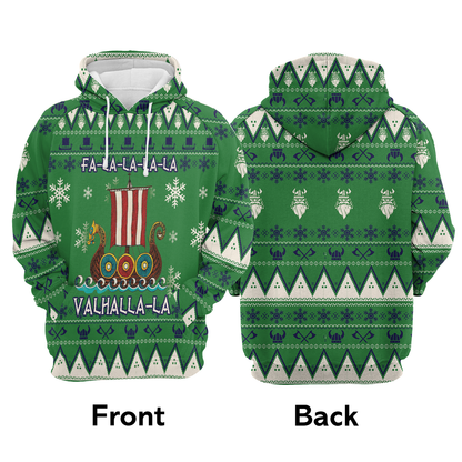 Viking Premium Christmas Hoodie, Fa-La-La-La-La Christmas Unisex Hoodie For Men & Women - Perfect Gift For Christmas, Friends, Family